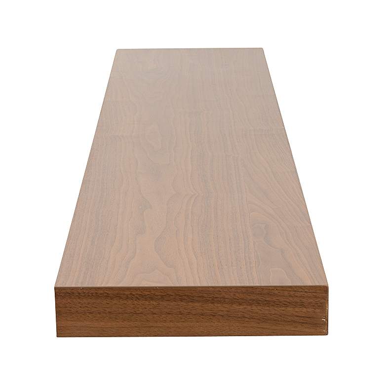 Image 2 Barney 74 3/4" Wide Walnut Veneer Wood Floating Wall Shelf more views