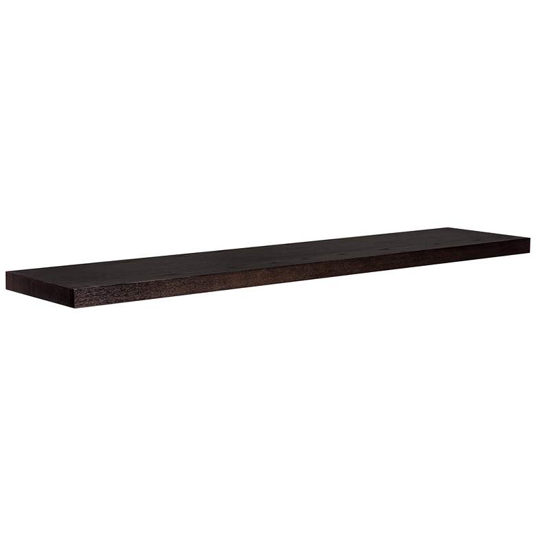 Image 1 Barney 74 3/4" Wide Wenge Stained Wood Floating Wall Shelf