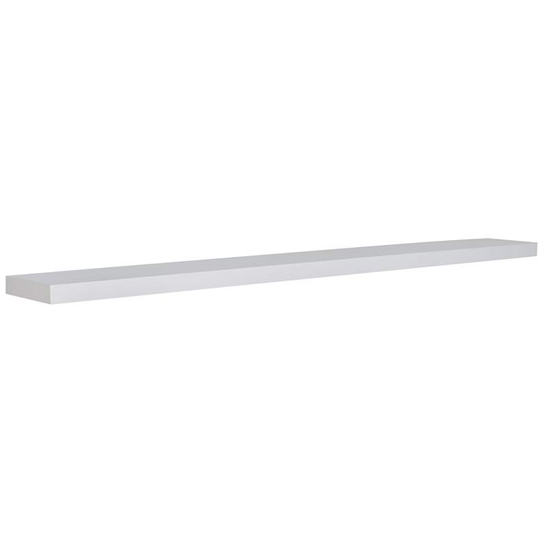 Image 2 Barney 74 3/4" Wide White Lacquer Wood Floating Wall Shelf