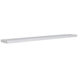 Barney 74 3/4&quot; Wide White Lacquer Wood Floating Wall Shelf