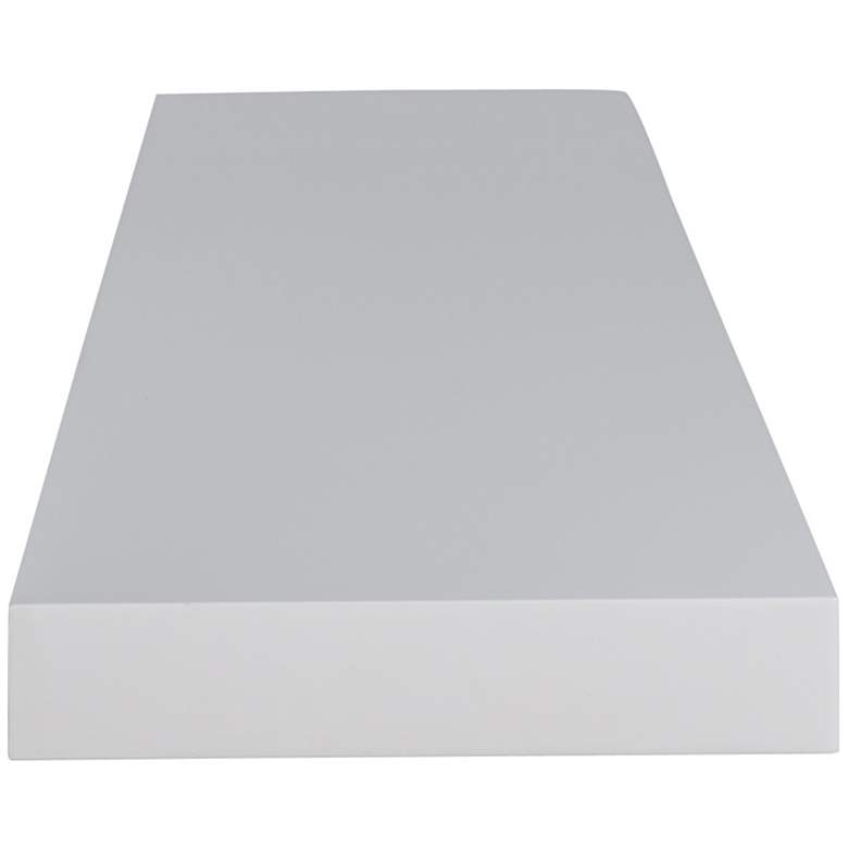 Image 3 Barney 74 3/4" Wide White Lacquer Wood Floating Wall Shelf more views