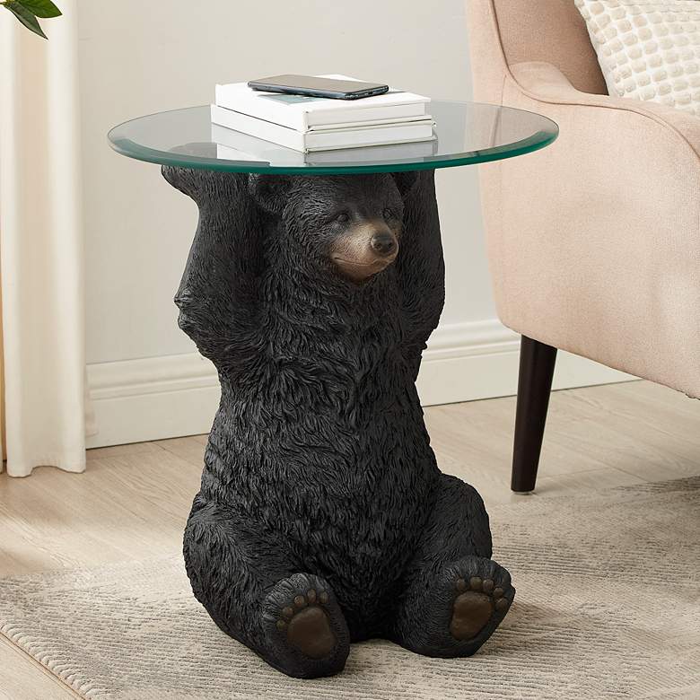 Image 1 Barney Bear 20" Wide Dark Brown Side Table