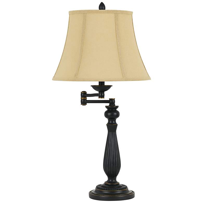 Image 1 Barnwell Dark Bronze Swing Arm Table Lamp