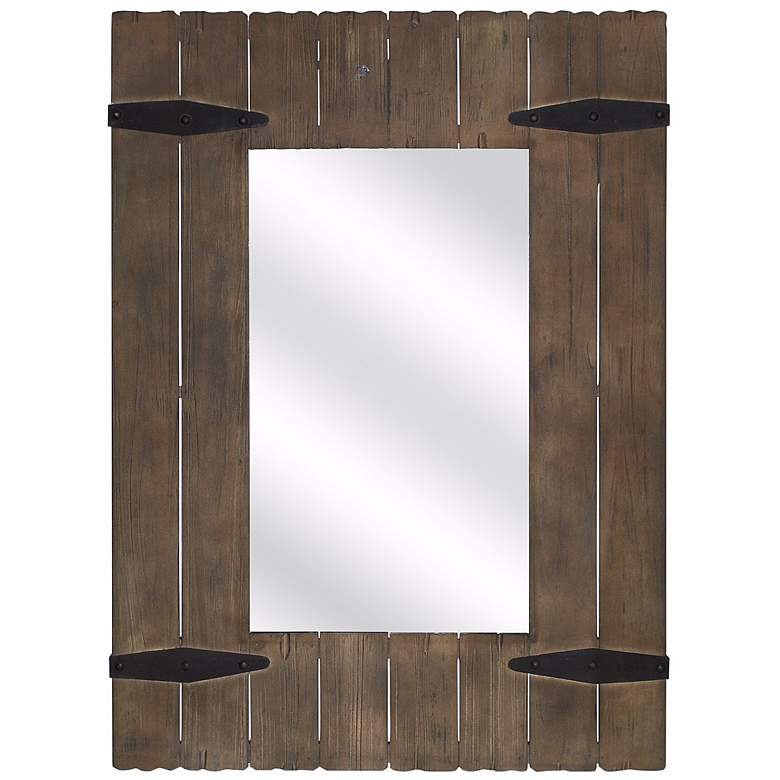 Image 1 Barnwood 44 1/2 inch High Rustic Wall Mirror