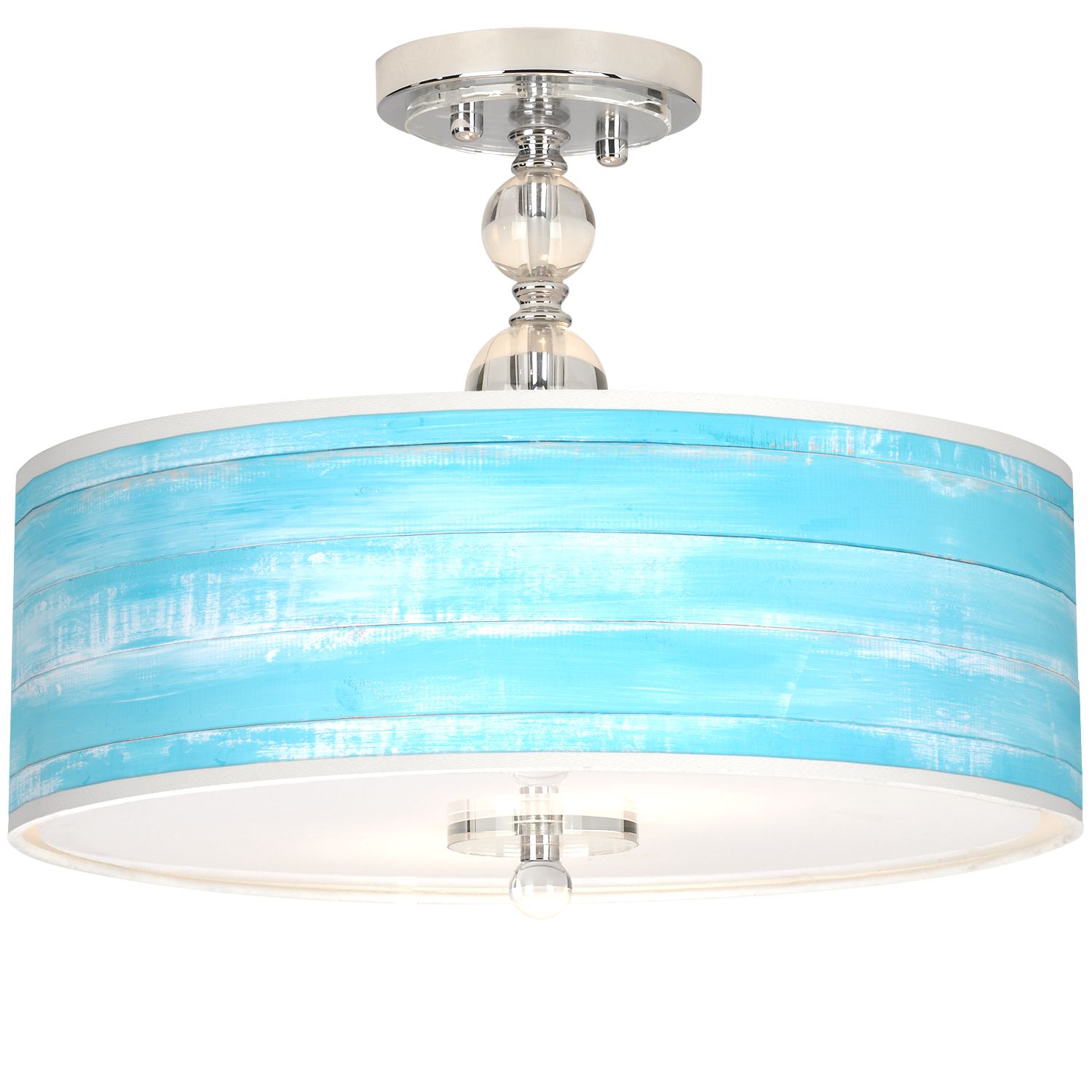 blue semi flush ceiling light