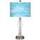 Barnyard Blue Giclee Apothecary Clear Glass Table Lamp