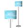 Barnyard Blue Giclee Brushed Nickel Garth Floor Lamp