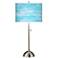 Barnyard Blue Giclee Brushed Nickel Table Lamp