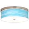 Barnyard Blue Giclee Energy Efficient Ceiling Light
