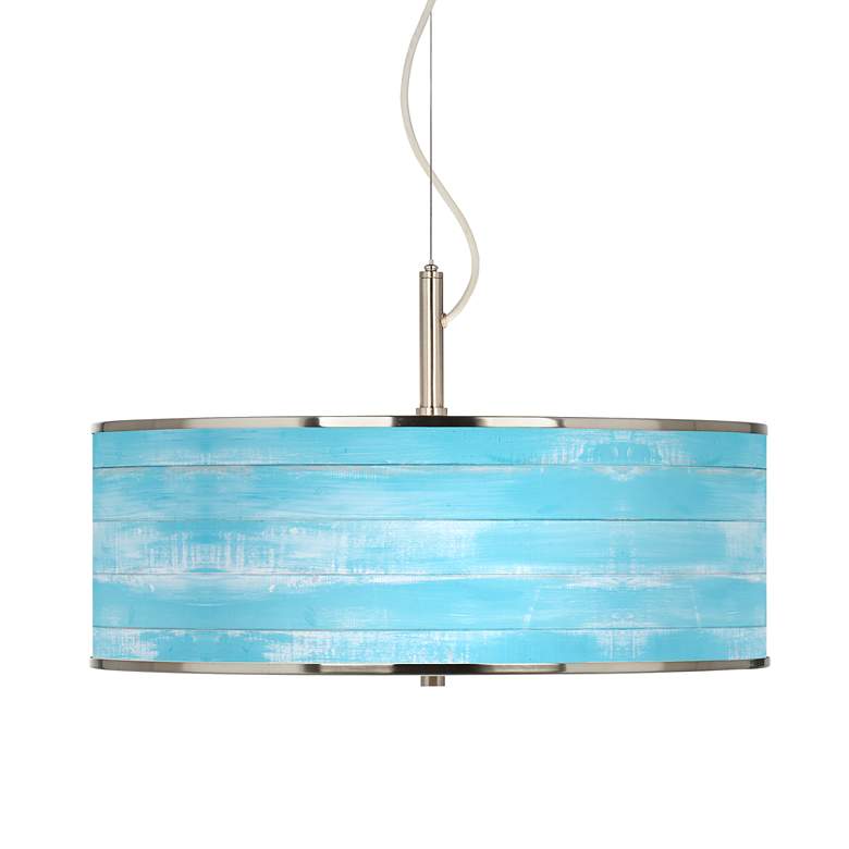 Image 1 Barnyard Blue Giclee Glow 20 inch Wide Pendant Light