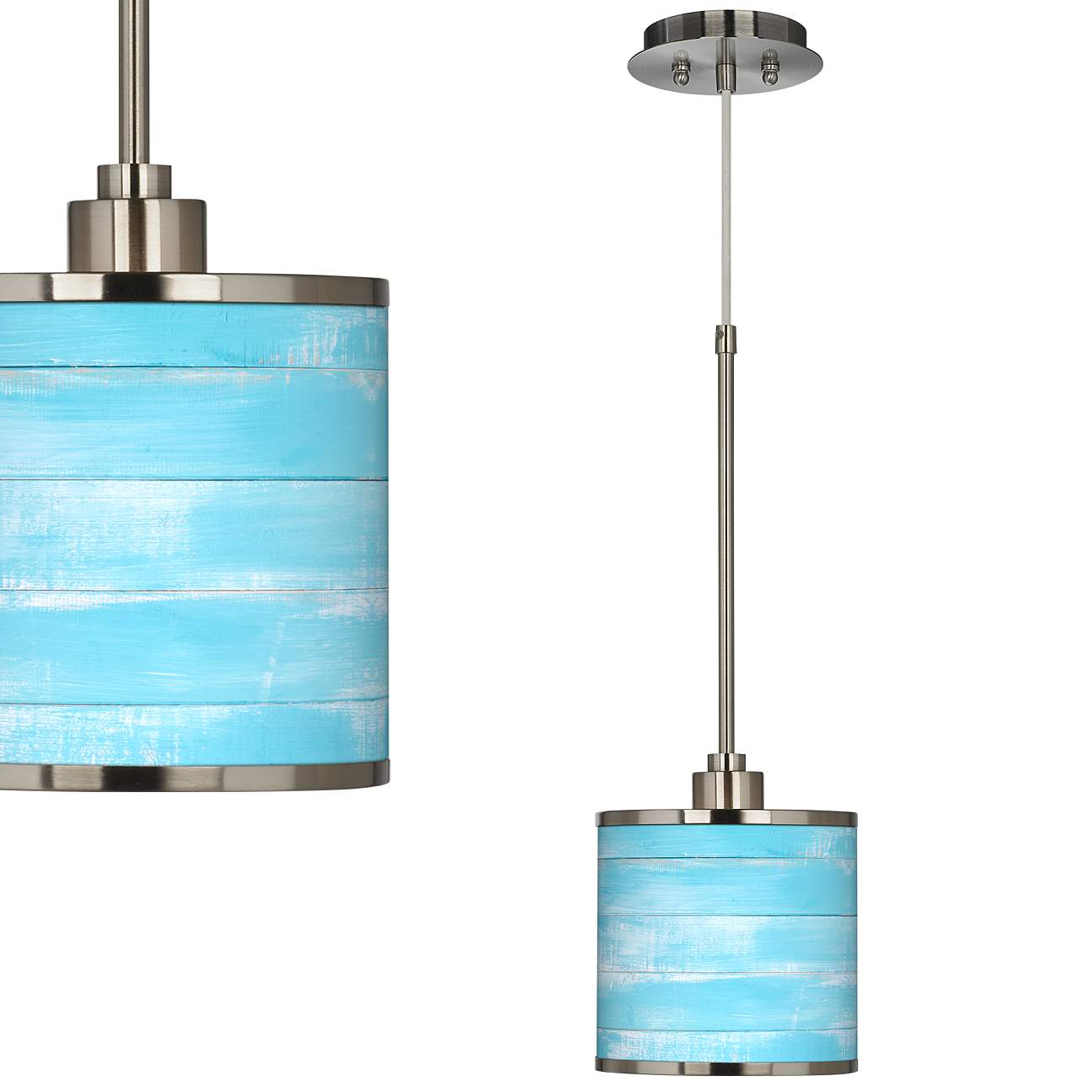 Barnyard Blue Giclee Glow Mini Pendant Light - #55F66 | Lamps Plus