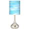 Barnyard Blue Giclee Modern Droplet Table Lamp