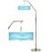 Barnyard Blue Giclee Shade Arc Floor Lamp