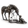 2_Barnyard Pals 25 1/2"W Horse and Dog Aluminum Garden Statue more views