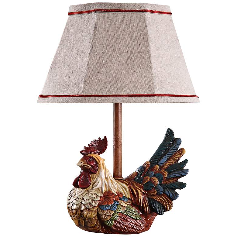 Image 1 Barnyard Rooster 12 inch High Country Farmhouse Accent Table Lamp