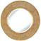 Baroda Antique Gold Ribbed 32 1/2" Round Wall Mirror