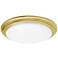 Baron 12" Wide Satin Brass LED Ceiling Light