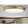 1_Baron 12" Wide Satin Brass LED Ceiling Light