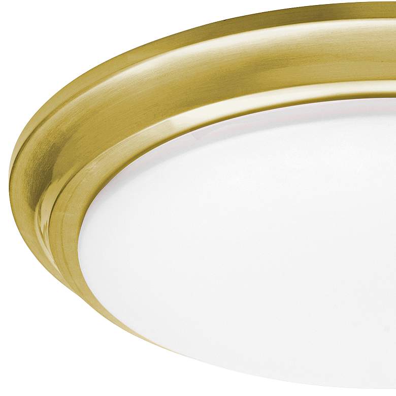 Image 3 Baron 12" Wide Satin Brass LED Ceiling Light more views