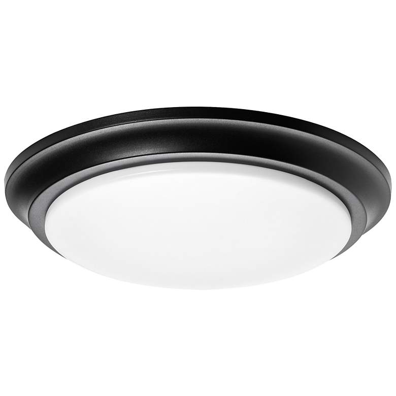 Image 1 Baron 14" Wide Black LED Flush Mount