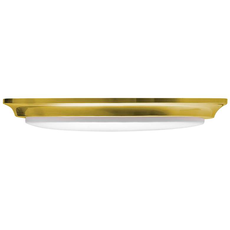 Image 3 Baron 14" Wide Satin Brass LED Flush Mount more views