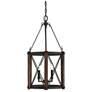 1_Baron 15 1/4" Wide Marcado Black and Wood 3-Light Pendant