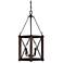 Baron 15 1/4" Wide Marcado Black and Wood 3-Light Pendant
