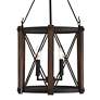 2_Baron 15 1/4" Wide Marcado Black and Wood 3-Light Pendant more views