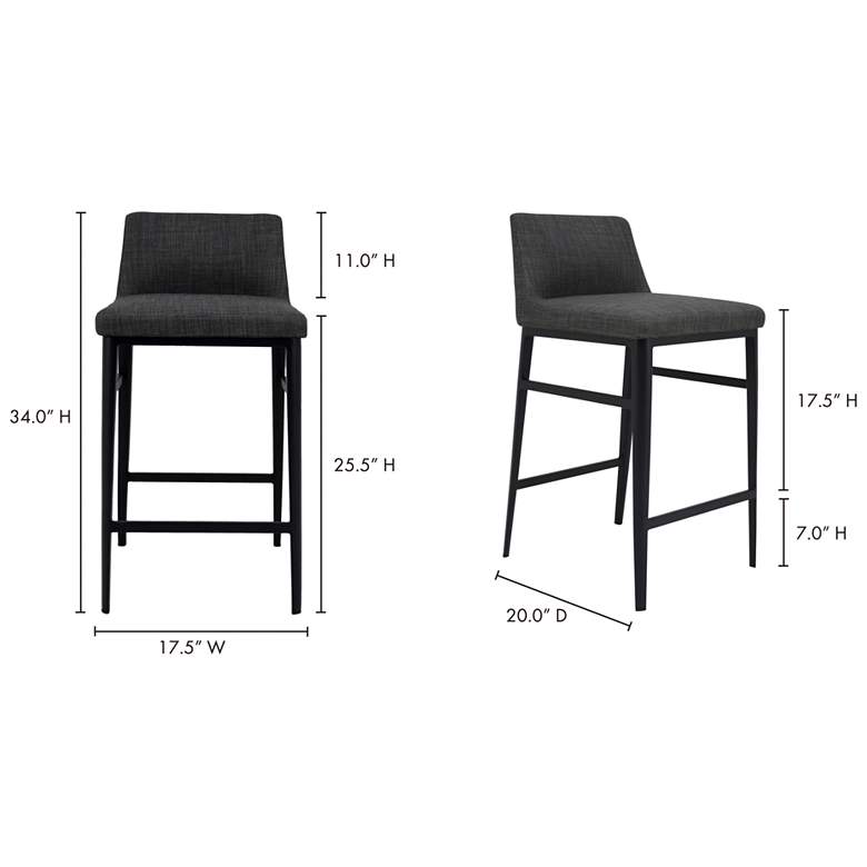 Image 6 Baron Counter Stool Charcoal Grey more views