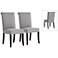 Baron Gray Linen Dining Chairs Set of 2