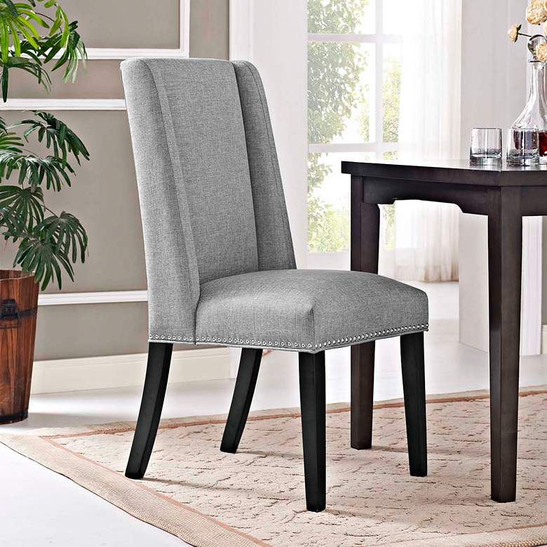 Image 1 Baron Light Gray Fabric Dining Chair