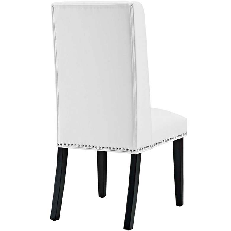 Image 4 Baron White Vinyl and Silver Nailhead Trim Dining Chair more views