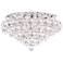Baronet 11"H x 19"W 4-Light Crystal Flush Mount in Polished Stain