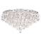 Baronet 12"H x 24"W 6-Light Crystal Flush Mount in Polished Stain