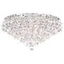 Baronet 12"H x 24"W 6-Light Crystal Flush Mount in Polished Stain