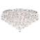 Baronet 12"H x 24"W 6-Light Crystal Flush Mount in Polished Stain