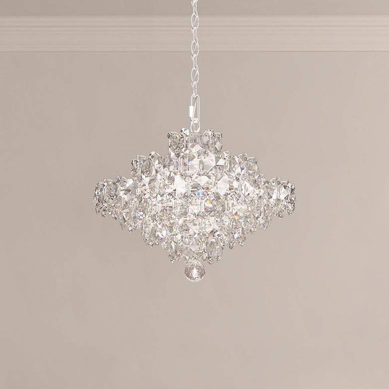 Image 1 Baronet 15"H x 19"W 8-Light Crystal Pendant in Polished Stainless
