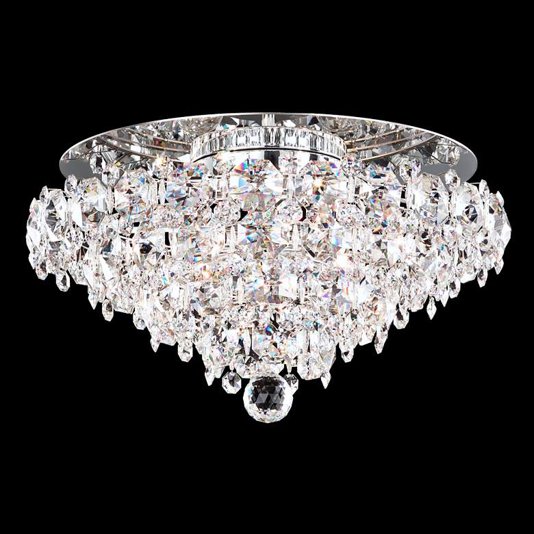 Image 1 Baronet 19" Wide Stainless Steel and Crystal Ceiling Light