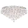 Baronet 24" Wide Stainless Steel Clear Crystal 6-Light Flush Mount