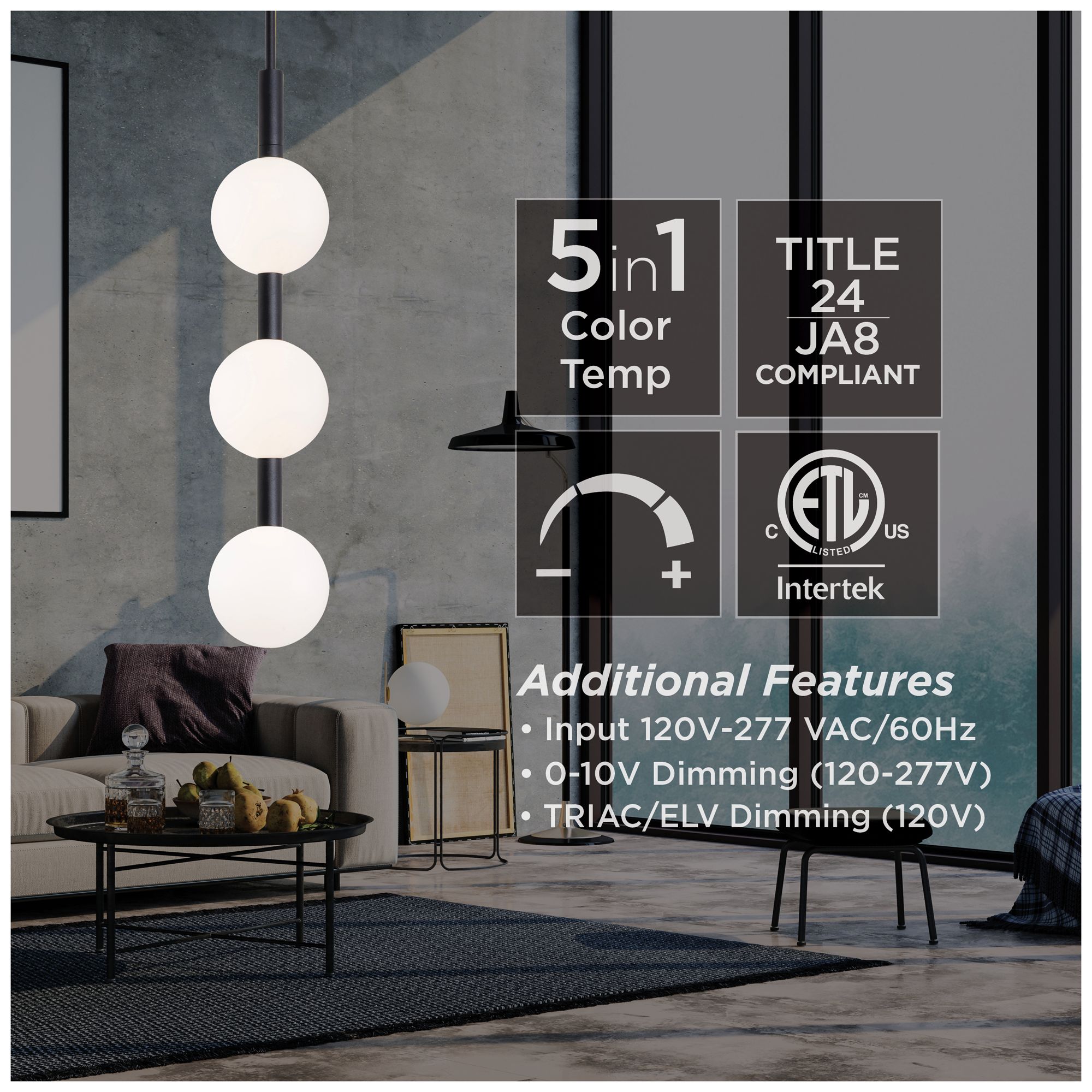 Image 7 Baroque 32" High 3-Light Black LED Pendant more views