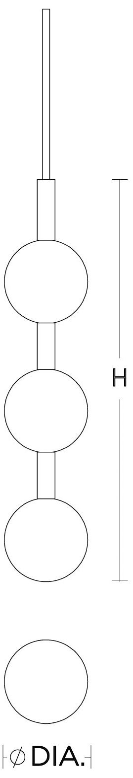 Baroque 32" High 3-Light Black LED Pendant