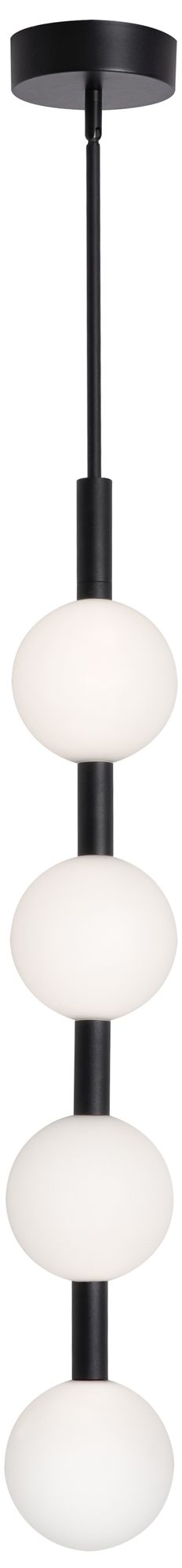 Baroque 32" High 4-Light Antique Brass LED Pendant