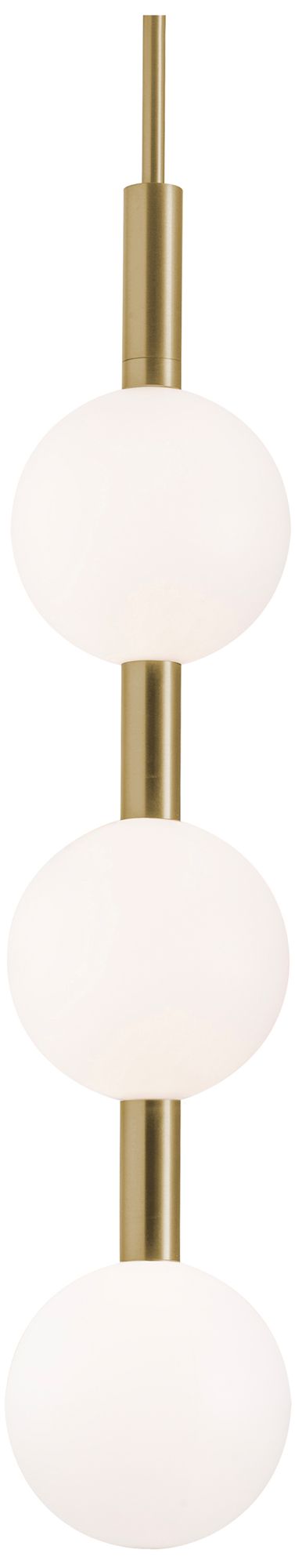 Image 3 Baroque 42" High 3-Light Black LED Pendant more views