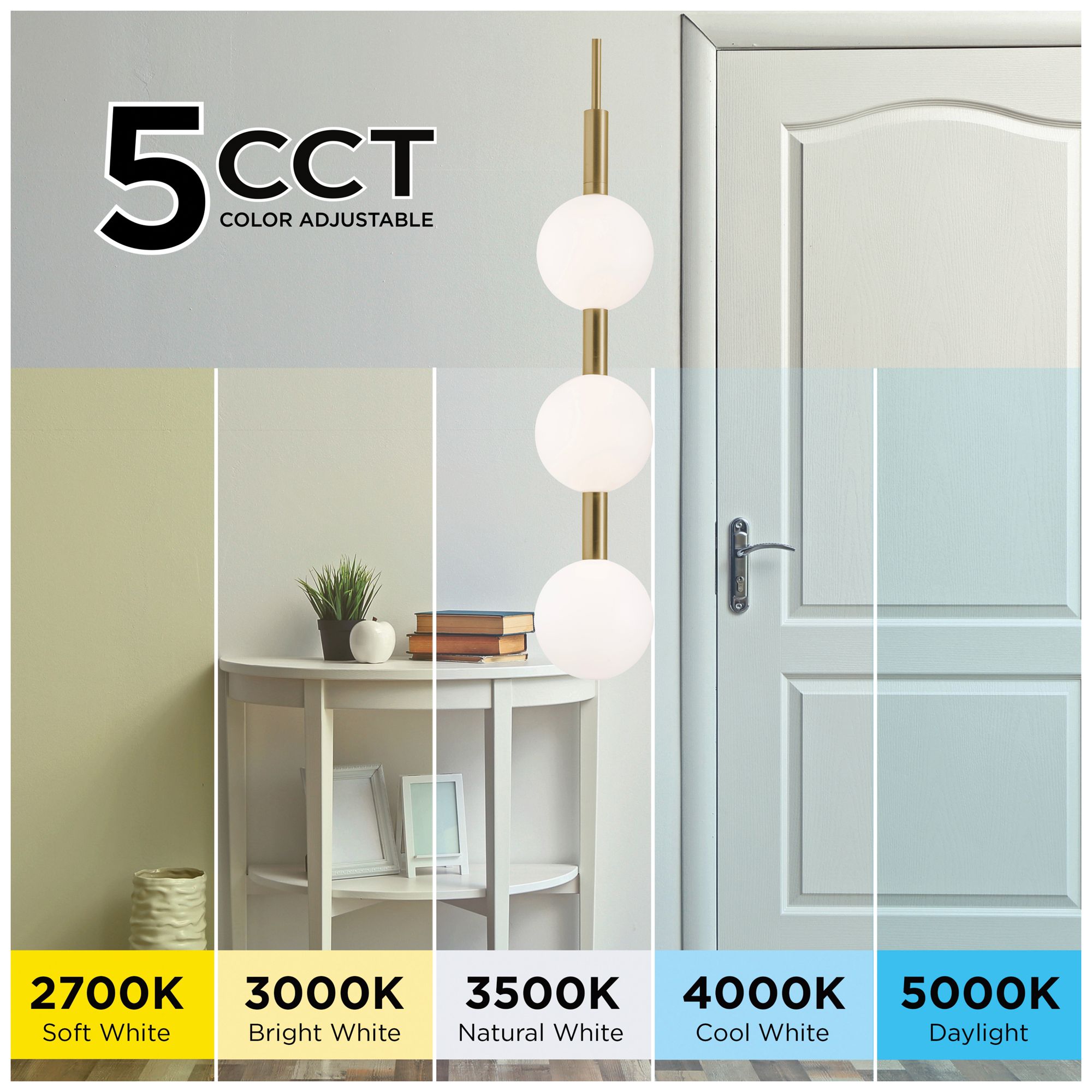 Image 6 Baroque 42" High 3-Light Black LED Pendant more views