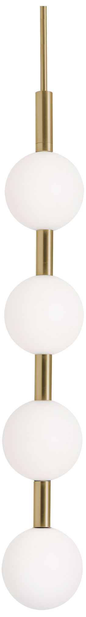 Image 2 Baroque 42" High 4-Light Antique Brass LED Pendant more views