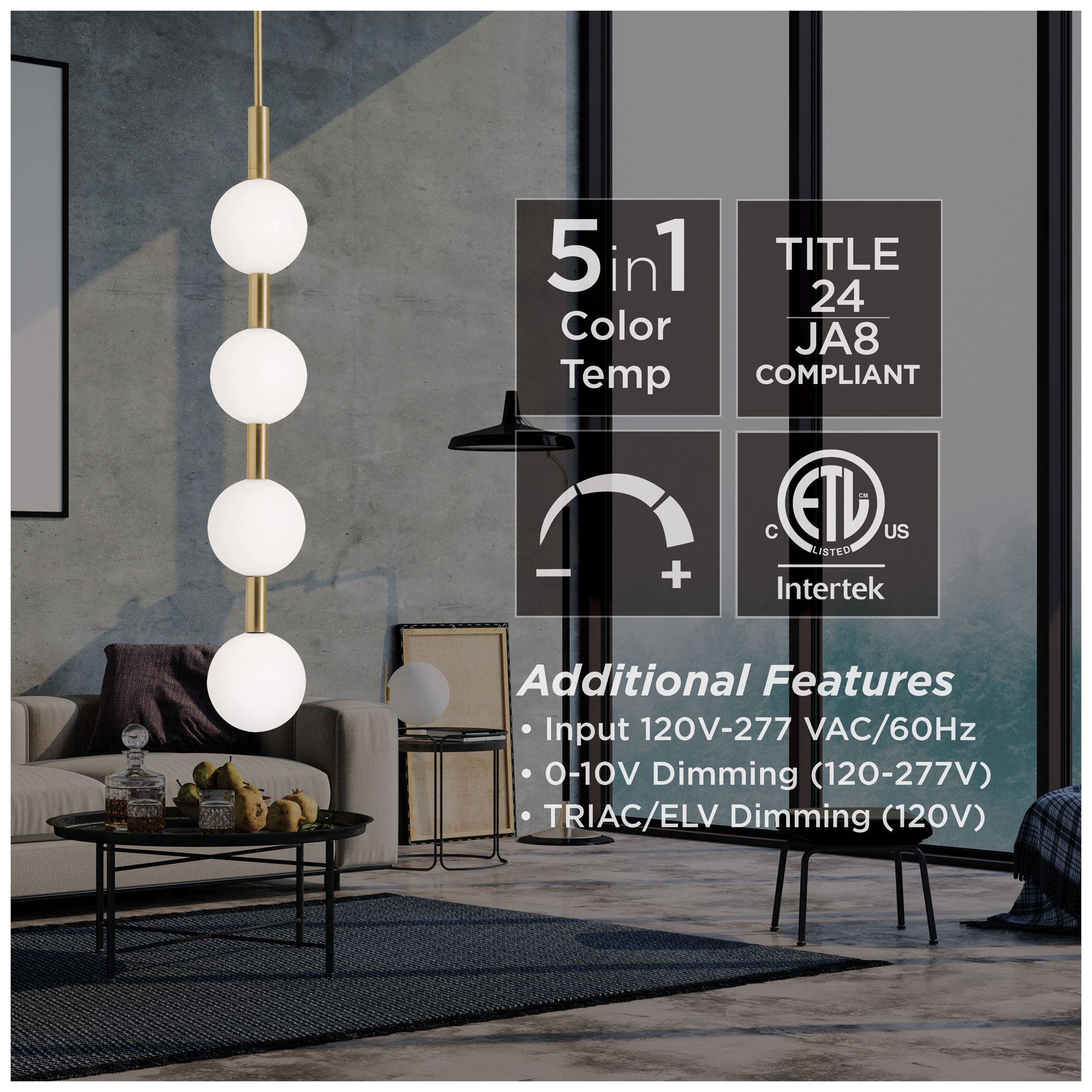 Image 7 Baroque 42" High 4-Light Antique Brass LED Pendant more views