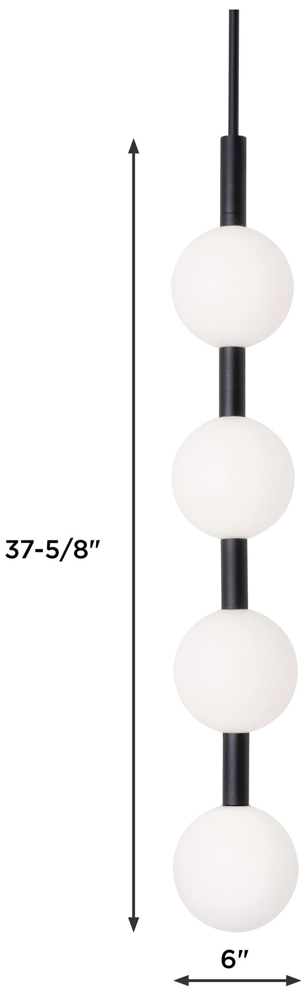 Baroque 42" High 4-Light Antique Brass LED Pendant