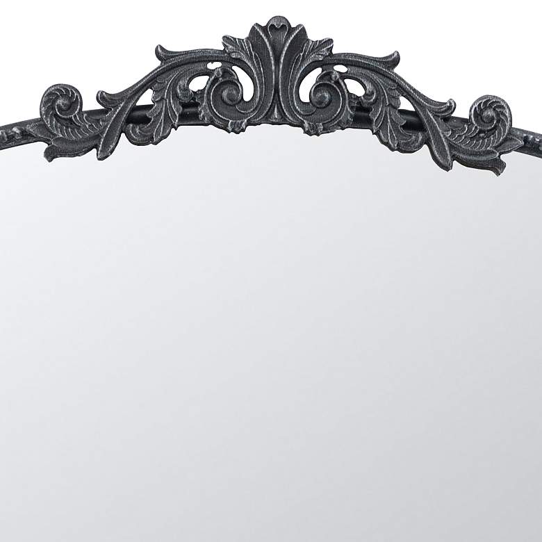 Image 4 Baroque Inspired 24" x 41 3/4" Black Arched Wall Mirror more views
