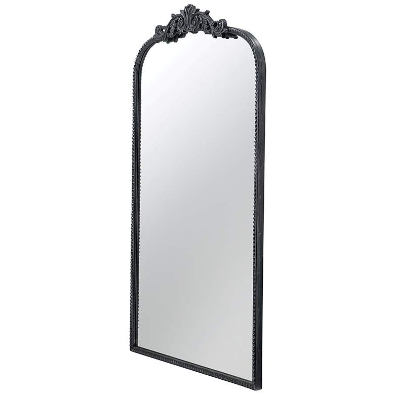 Image 5 Baroque Inspired 24" x 41 3/4" Black Arched Wall Mirror more views
