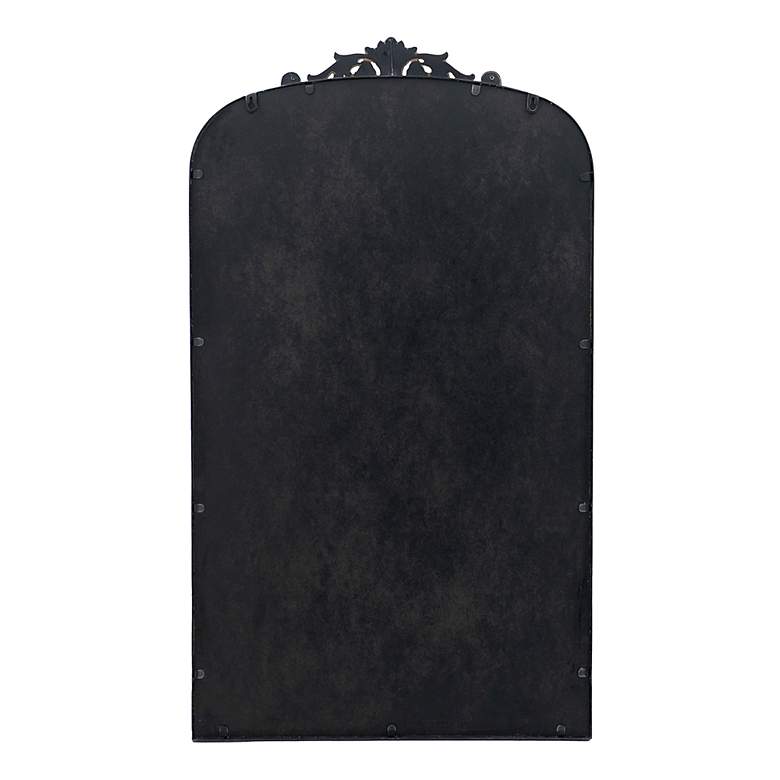 Image 7 Baroque Inspired 24" x 41 3/4" Black Arched Wall Mirror more views